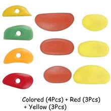 1/3/4/7/10Pcs Pottery Clay Silicone Scrapers, Soft Rubber Smoothing & Shaping Tools For Pottery Wheel Sculpting, Multi-Style Clay Modelling Tools - Multicolor - View 17
