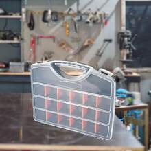 Caja de almacenamiento DIY para pintura de diamantes y bordado, caja de almacenamiento para mosaico de diamantes de arte de uñas, caja de almacenamiento multifuncional, caja de almacenamiento de piezas de herramientas de plástico, caja de almacenamiento de tornillos, caja de clasificación de accesorios de herramientas, caja de rejilla reforzada, caja organizadora de plástico ligera y portátil, con múltiples compartimentos, puede almacenar eficientemente piezas pequeñas y herrajes, caja de accesorios de herramientas manuales multifuncional de gran capacidad y resistente a la presión - 2002 - Ver 6