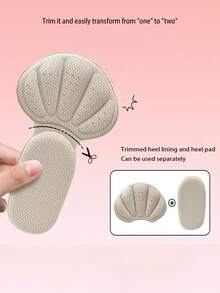 2/Pcs Soft TPE Anti-Slip Heel Pads, Breathable Shock Absorption, Height Adjustable, Trimmable, Comfortable To Wear. - A - View 5