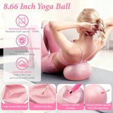 Pilates Kit For Home Workouts, Pilates Equipment Ring And Ball Set, Pilates Essentials Kit For Women, Home Pilates Workout Kit, Pilates Starter Kit For Women At Gym Studio Travel - Pink - View 5