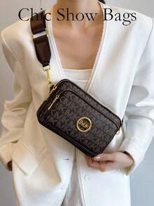Tas Bahu Wanita Motif Hewan Retro Modis, Tas Persegi dengan Pola Huruf, Cocok untuk Belanja, Tas Tangan Wanita Motif Hewan, Warna Solid, Tahan Air, Bahan PU Klasik Baru 2026, Tahan Air, Tahan Air, Desain Belah Ketupat, Cocok untuk Belanja, Tas Tangan Wanita Motif Hewan - Kopi - View 5
