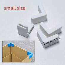 4pcs 3D Printed Right Angle Cardboard Corner Clips, Corrugated Box Edge Reinforcement Fastening Clips, Suitable For Cardboard Box Reuse And Storage Bin Making - A - View 3