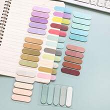 100pcs Transparent Self-Adhesive Sticky Notes Bookmarks, Reusable For Book Annotation And Reading, Cute Transparent Labels Stationery - one-size - View 9