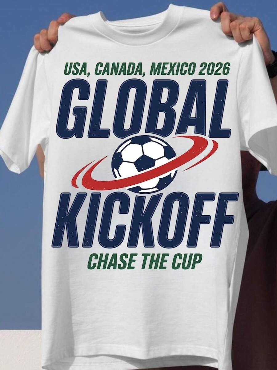 Inicio Global 2026 PNG, Gráfico Patriótico de Fanáticos del Fútbol de EE. UU., Canadá y México, Sublimación para el Día del Partido Internacional, PNG del Día del Partido de Fútbol - Negro - Ver 1