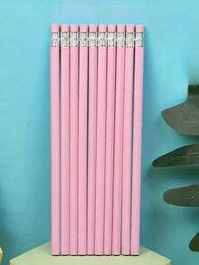 5/10/30/60pcs HB Graphite Pencil Pack With Eraser - For School, Art, Office, Drawing, Sketching, Learning - Pink Wood Pencils Bac, First Day Of School - Multicolor - View 2