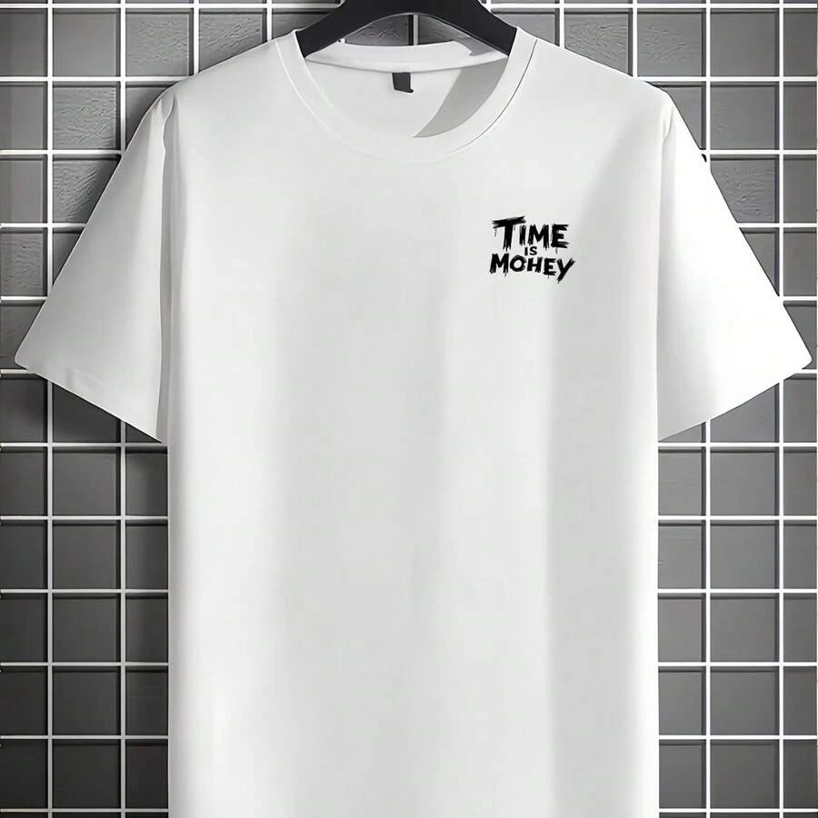 Men's Heavyweight 100% Cotton T-Shirt - 白色 - 查看 1