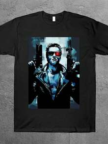Men T-Shirts - 黑色 - 查看 1