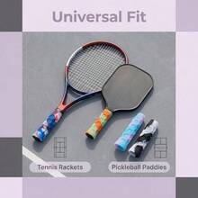 Silicone Base Grip Tape For Paddle Tennis Rackets, Sweat-Absorbent, Suitable For Table Tennis And Tennis Rackets, Anti-Slip And Shock-Absorbing, Ideal For Sports Enthusiasts, Spray Position Random And May Vary Slightly - Multicolor - View 2