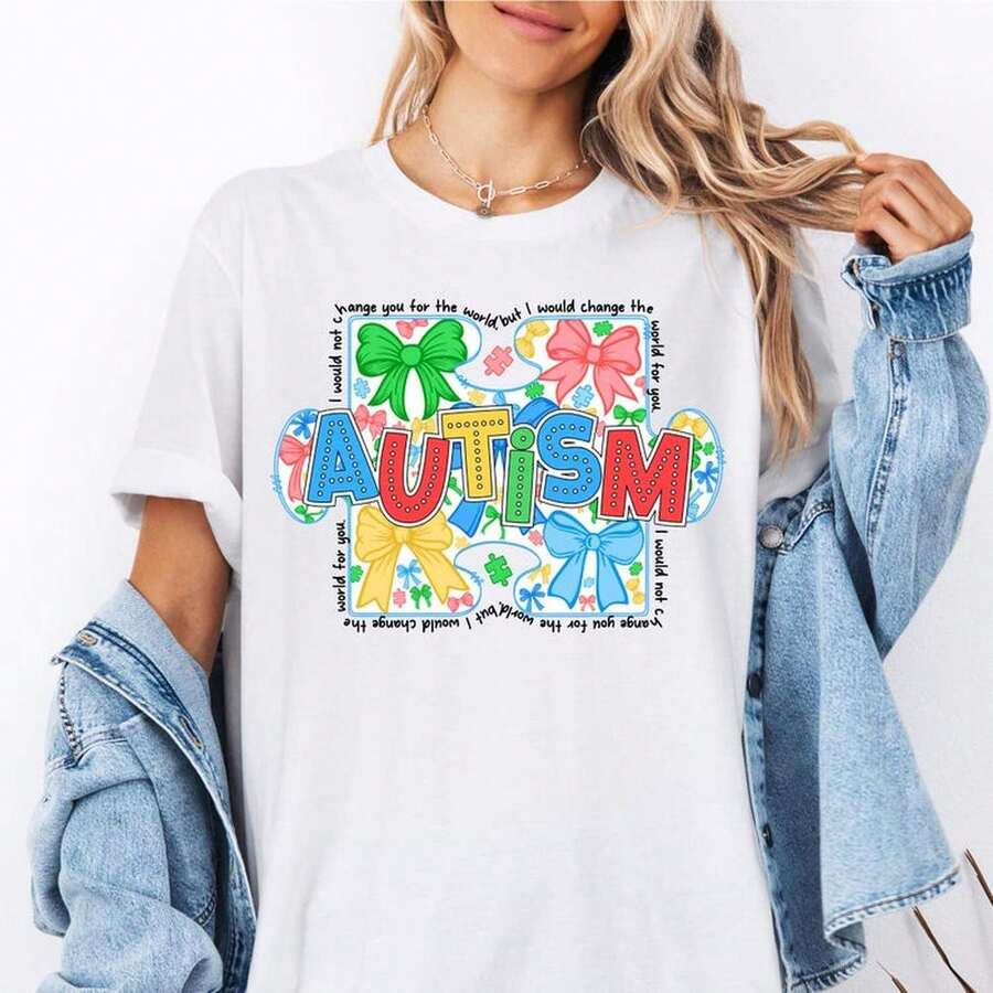 Camiseta de concienciación, camiseta de pieza de rompecabezas, camiseta de té, camiseta de rompecabezas, camiseta de rompecabezas, camiseta de mamá, camiseta autista. - Blanco - Ver 1