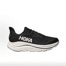 HOKA ONE ONE 春夏新款男款 Clifton 10 跑鞋，輕量、透氣、回彈、耐穿 - 黑與白 - 查看 12