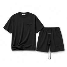Fear Of God Essentials Classic Tee + Shorts Set SS22 Stretch Limo Unisex - Stretch Limo Set - View 1