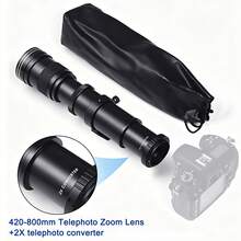 超長焦距 420-800mm 鏡頭組 - 包含 2x 增倍鏡可達 1600mm 焦距 - 相容於 E F/E F-M/R F A 及其他 T2 接環相機 - 查看 1