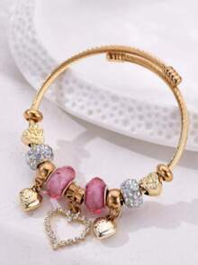 1 Stück Damen Edelstahl Schwan Liebe Anhänger Armband - A - Übersicht 4