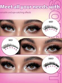 Solepest Volume Lash Clusters Spikes Cluster Estensioni ciglie 60D 80D 100D ciglie Individuali Spesse e Appuntite 5-16mm Mega Wispy Estensione ciglie Soffici DIY D ciglie Arricciate con ciglie Inferiori 225Pcs, Festival Musicali, Feste - D - Visualizzare 2