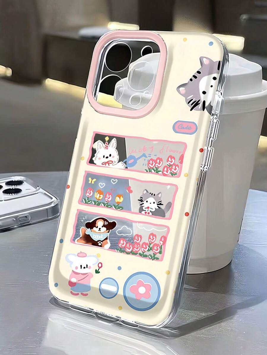 Cute Cartoon Animal Retro Game Console Transparent Phone Case, Compatible With Apple 11, 13, 14, 15, 16, 7, 8, X And S21/PLUS/ULTRA, S22/PLUS/ULTRA, S23+/ULTRA, S24/PLUS/ULTRA, IPhone17/17pro/17Promax/Air - Clear - View 1