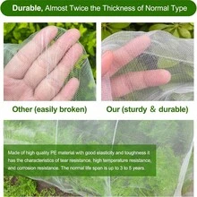 1pc 53.8-269sqft 60 Mesh Nylon Plastic Bird & Insect Proof Mist Netting, Garden Protection Net, Greenhouse Vegetable Insect Net - White Insect Netting - View 7