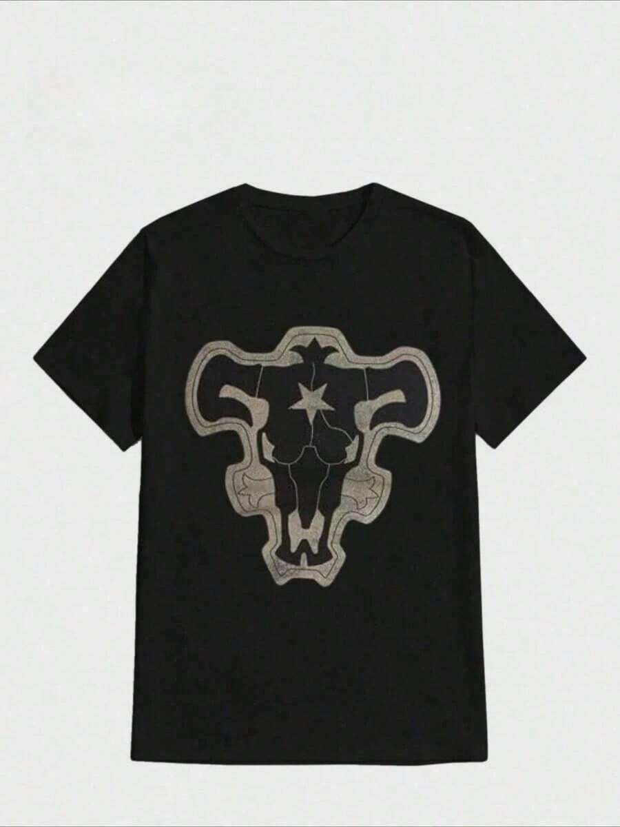 ofertas y liquidacionesCamisetas de hombre de anime Black Clover con impresión digital casual y de algodón puro pesadoplayera de hombretops sudaderas para mujer - Negro - Ver 1