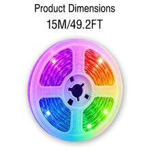 3.28ft-98.4ft 臥室 LED 燈條,RGB 變色 LED 燈,附 APP 遙控、音樂同步、定時與可調光房間裝飾燈 - 3535RGB - 查看 15