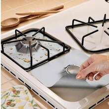 4pcs Reusable Oil-Proof Cleaning Pads, Elegant Appearance, Easy To Use, High Quality, Easy To Clean And Replace, Wide Application, Suitable For Gas Stove And Grill Bottom, Durable Pads, Essential For Home - View 3