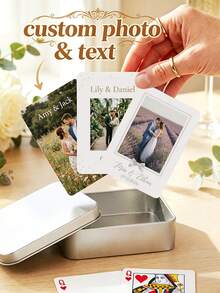 Custom Wedding Photo Playing Cards, Personalized Couple Photo & Text Poker Cards, Custom Keepsake For Wedding Favors, Anniversary, Bridal Shower & Party Gifts, Unique Souvenir For Guests - Multicolor - View 2