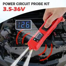 Automotive Circuit Tester With 4.5m Cable, Car Voltage Tester, Short Finder With Flashlight For Vehicle Wiring Repair, Truck, Engine, And Boat Diagnostic Tools - Red - Red - View 4