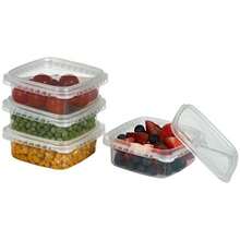 Cear Dei Food Storage Containers With ids Tamper evident security system and easy stackabe and space saver shape Restaurant Take Out/Freezer microwave and dishwasher safe - 8 Oz. - 25 sets - Siyy502 - Ver 3