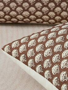 2 Peças Capas de Almofada Decorativas Florais, Estampa Vintage Neutra Estilo Boêmio Fazenda, Decoração Moderna de Primavera para Casa, Adequado para Sofá Cama Sala de Estar, 18x18 Polegadas - Castanho - Visão 3