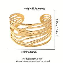 VceTd 1 Set Fashionable Exaggerated Asymmetrical Geometric Stainless Steel Jewelry Set, Suitable For Women's Daily Life, Parties, Galas, Gifts For Loved Ones Or Ladies - Yellow Gold - View 10