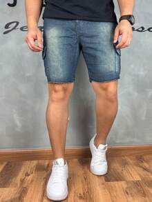 Brown Cargo Shorts - Rust Brown - View 4