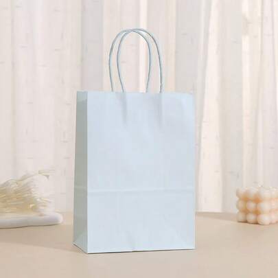 10/5/1件 白色禮品手提袋，尺寸 21cm X 15cm，易於使用，簡約優雅設計，適用於各種派對場合與物品收納，新娘婚前派對、節日派對、活動派對、泳池派對等，方便攜帶