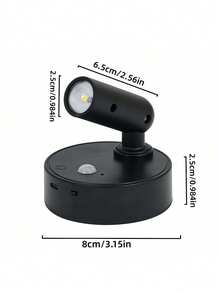 1pc LED Minimalist High-End Magnetic Wall Lamp, 3 Color Temperature Adjustable/RGB Color (500mAh Battery Capacity), Stepless Dimming, Adjustable Spotlight Lighting, Motion Sensor Light, Bedside Lamp, Bedroom Night Light, Wireless LED Light, Wall Lamp (Free Gift: Data Cable) Suitable For Home Indoor Bedroom, Study, Hallway, Entrance And Other Places, Room Decoration, Creating Atmospheric Lighting Effect, Night Light Use - Induction Spotlights - View 10