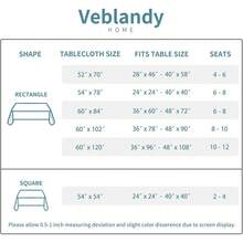Veblandy - Mantel rectangular impermeable, a prueba de derrames, sin arrugas, lavable, decoración de mesa de cocina, comedor, tela para uso en interiores y exteriores, 132.08 x 177.8 cm, color beige : Hogar y Cocina - Beige - Ver 7