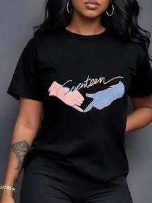 Women T-Shirts - Black - View 2