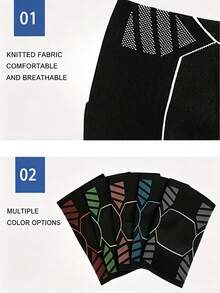 2pcs Knee Compression Sleeves For Men And Women Running - Knee Support For Weightlifting, Gym, Workout, Volleyball - Multicolor - View 2