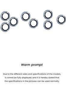Camera Lens Protector For IPhone 11-16 Pro Max, Rhinestone | 9H Explosion-Proof Tempered Glass Metal Frame | 5D Full Coverage, Scratch-Resistant/Waterproof/Anti-Fingerprint | Suitable For Night Photography. Outdoor Adventure Gift, Ideal For Birthday, Family, Friends. Sparkling Crystal Lens Protector, Phone Accessory, Shockproof, Full Body Protection. - Blue - View 10
