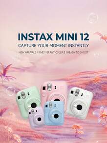 FujiFilm Cámara instantánea Instax Mini12 | Disparo instantáneo, sistema de exposición automática, corrección de paralaje, cuerpo portátil de 306 g, lente giratoria para cambiar de modo, recarga de flash en 7 segundos, fácil de usar para principiantes. Cámara instantánea Mini12. - Ver 3