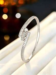 1pc Luxury Zirconia Bracelet For Women, High-End Rhinestone Design, Niche Exquisite Versatile Jewelry - Bracelet - View 8