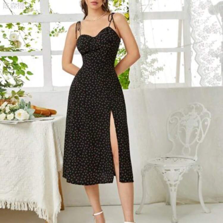 Women Long Dresses - Negro01 - View 1