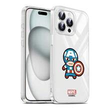 Miniso 漫威鋼鐵人美國隊長雷神蟻人卡通個性化男孩手機殼，適用於iPhone 18 Pro/18 Pro Max/17/17 Pro/Air/16 Pro Max/15 Plus/14/13 Mini/IP17/15 Pro/12 Pro/11/16 Plus，防摔透明防刮保護殼，兼容Apple - 無色 - 查看 2