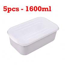 Contenedores de almacenamiento apilables para congelador con tapas en 4 tamaños 350ml-1600ml, cajas delgadas a profundas que ahorran espacio para salsas, sobras y preparación de comidas a granel, organizadores reutilizables de plástico para refrigerador y despensa - Multicolor - Ver 16