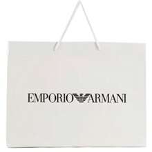 EMPORIO ARMANI Shiny Nylon Bomber Jacket With French Bulldog Embroidery - Navy Blue - View 2