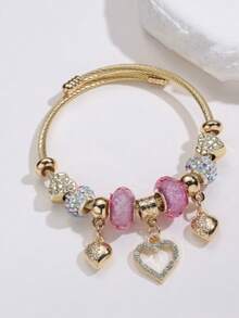 1 Stück Damen Edelstahl Schwan Liebe Anhänger Armband - A - Übersicht 1