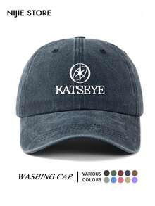 1件 Katseye 主題印花水洗復古棒球帽，防曬時尚帽，可調節尺寸多功能女款帽子，適合日常出遊、女生聚會、音樂節、動漫展、旅行、戶外運動、街頭穿搭 - A - 查看 12