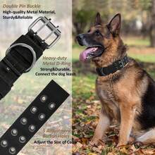 Collar táctico para perro, collar de entrenamiento militar ajustable de alta resistencia con hebilla de metal y nylon suave, adecuado para perros medianos y grandes - Multicolor - Ver 6