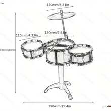 Bộ trống jazz mô phỏng chân thực, đồ chơi giáo dục, phù hợp cho người chơi nghiệp dư và các hoạt động trong kỳ nghỉ. - Nhiều màu - Xem 4