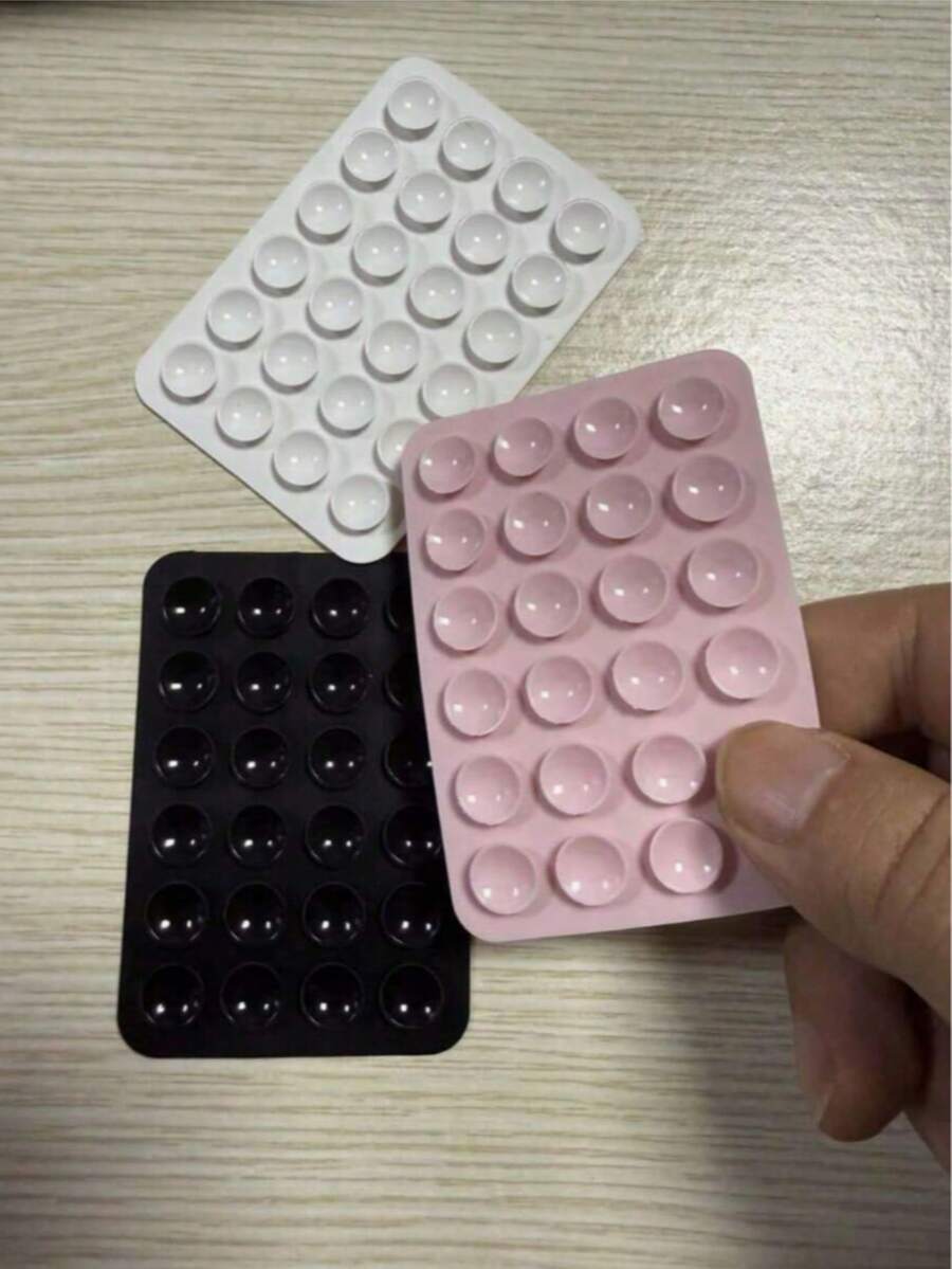 1/2/3 Peças Suporte de Celular de Silicone, Suporte de Ventosa de Silicone Dupla Face 28 Peças, Suporte de Celular Manual, Adequado para Selfie e Filmagem