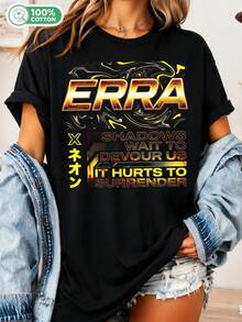 Vintage Erra Metal Music T-Shirt, Cure Album Merch, Progressive Metalcore T-Shirt, Drift Album, Crawl Backwards Out Of Heaven, Unisex, Rocker Tee - 黑色 - 查看 1