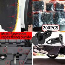200pcs Car Fastener Clip Set, 6 Common Styles, Comprehensive Size Range, Fits Multiple Vehicle Locations, Suitable For Car Repair, Parts Replacement And Component Fixing, Durable And Stable Installation, Essential Practical Accessory For Automotive Maintenance - 200pcs Mixed Car Fasteners - View 2