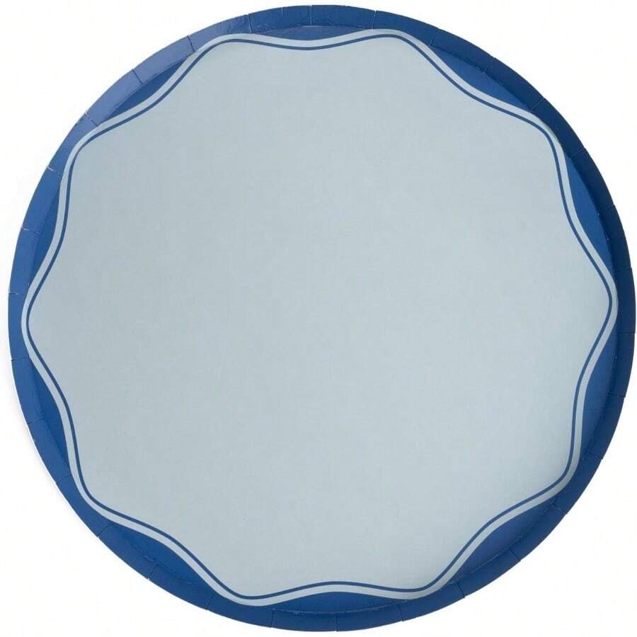 Platos de cena de bloque de color, platos desechables de 10.5 pulgadas en varios colores por, perfectos para cumpleaos, da festivo, cenas y alojamiento diario azul - Azul - Ver 1