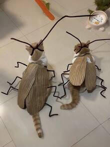 1 Set Practical Striped Funny Cat DIY Costume Set, Felt And Twisted Wood Material, Easy To Make By Hand, Creative Dress-Up Props, Suitable For Home DIY And Fun Outfits, Novel Handmade Materials, Ideal Valentine's Day Gift - Multicolor - View 3